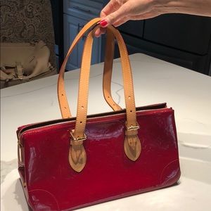 Louis Vuitton Red Purse Rosewood Vernis